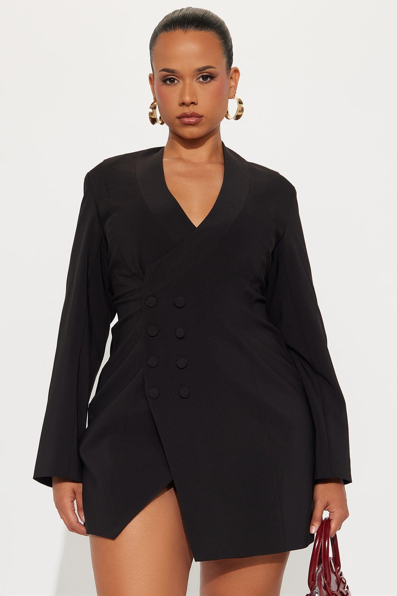 Elliet Blazer Mini Dress - Black Product Image