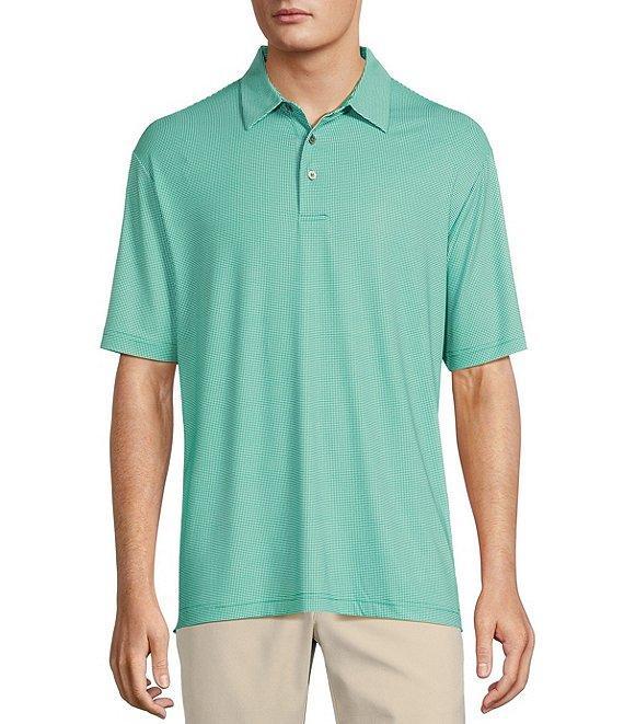 Roundtree & Yorke Performance Gingham Print Polo Shirt Product Image