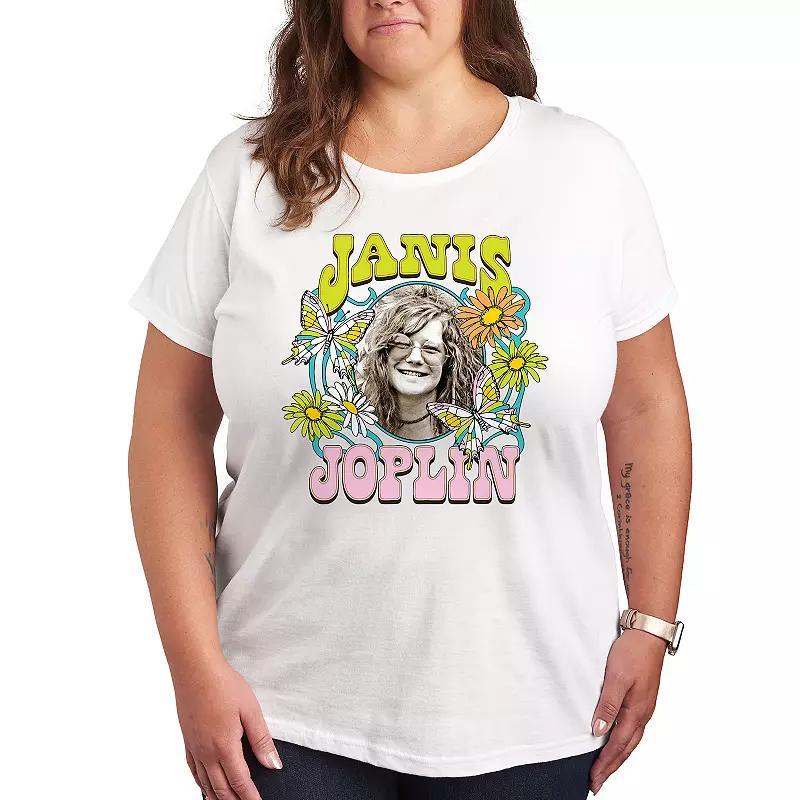 Plus Lucky Cat Grid Graphic Tee, Womens Grey Gray Product Image