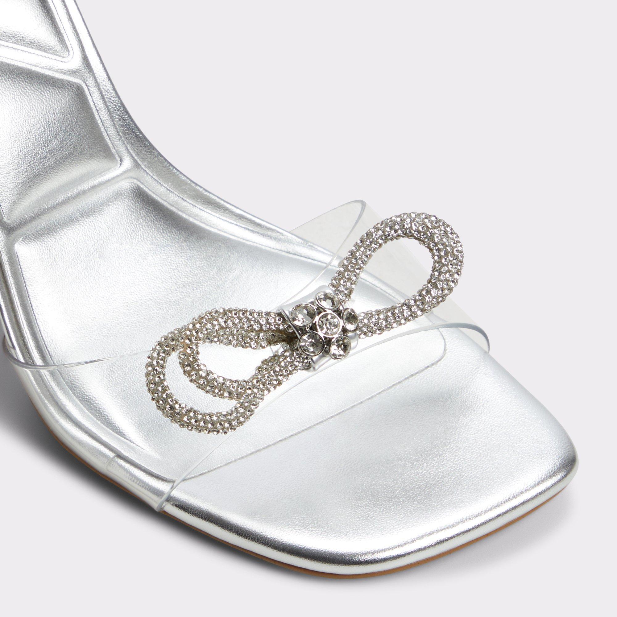 ALDO Ozley - Women's Strappy Heel - Silver, Size 7 Product Image