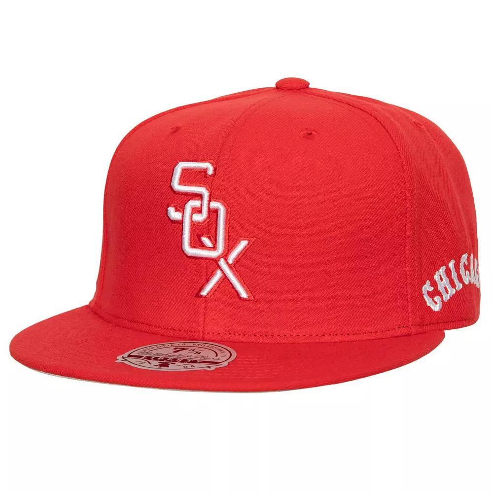 Men's Mitchell & Ness Red/ Chicago White Sox Bases Loaded Fitted Hat, Size: 7 5/8 Product Image