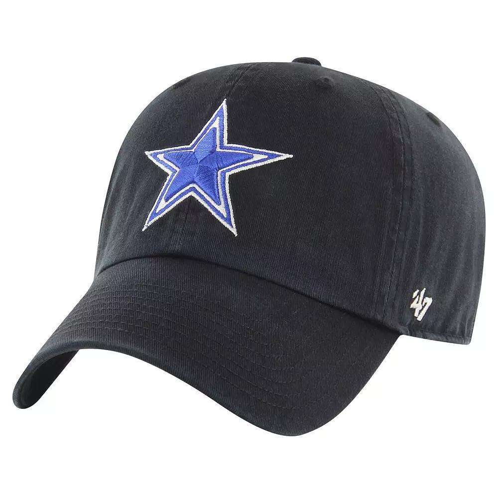 Men's '47  Black Dallas Cowboys Secondary Clean Up Adjustable Hat Product Image