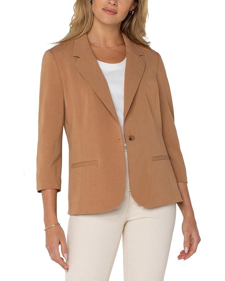 Fitted Blazer Soft Touch Twill Product Image