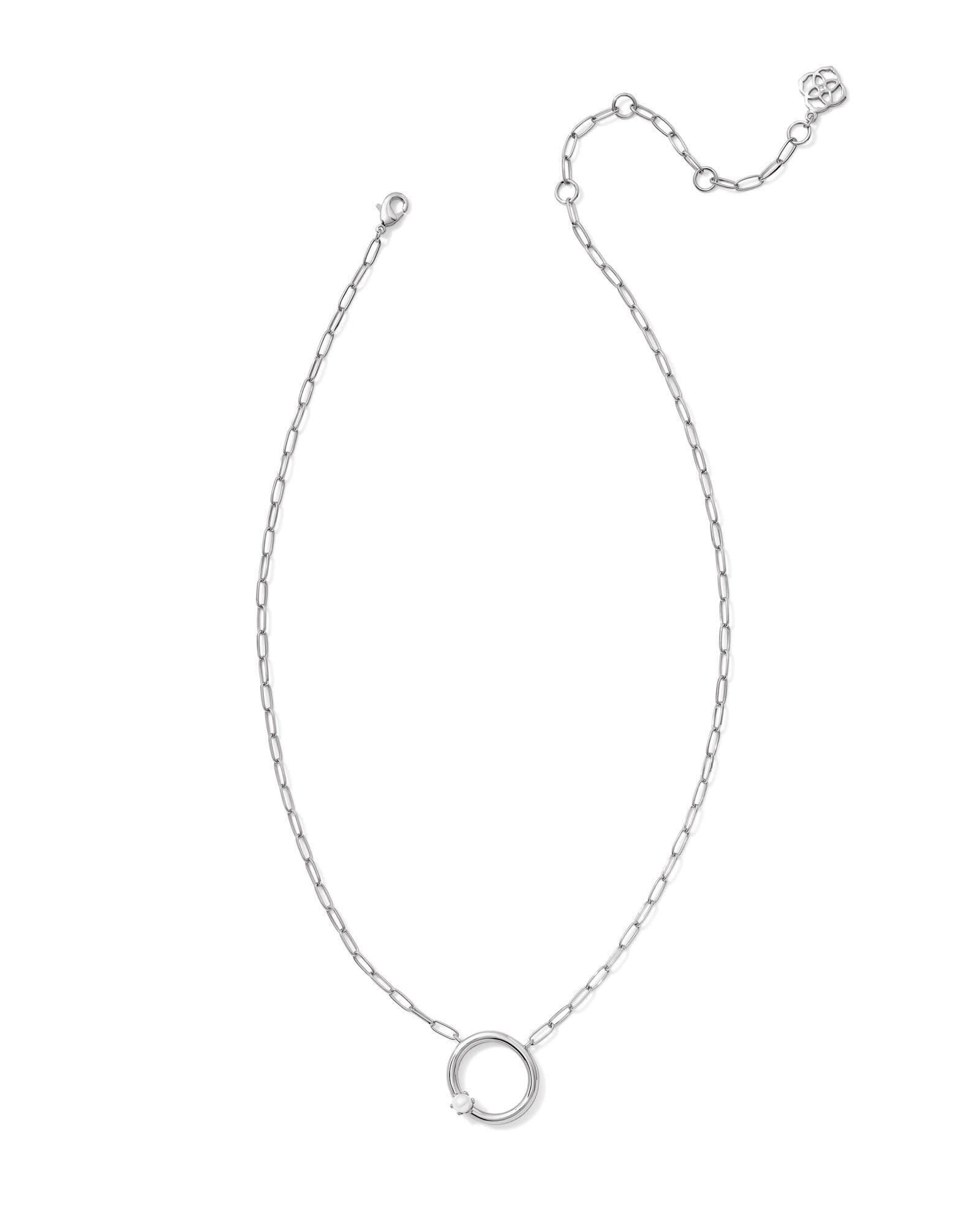 Pearl Silver Letter X Short Pendant Necklace in Freshwater Cultured Pearl Product Image
