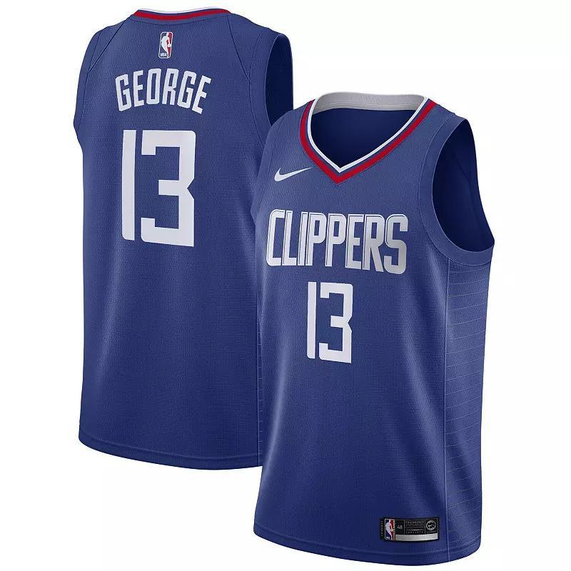 Men's Nike Kawhi Leonard Blue LA Clippers 2019/20 Swingman Jersey - Icon Edition, Size: XL Product Image