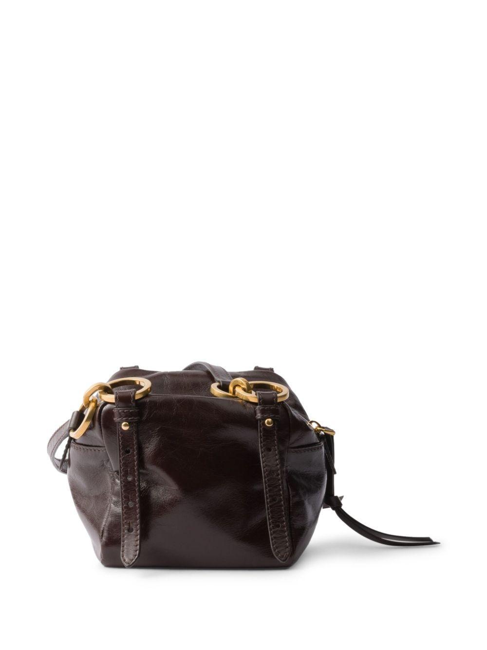 mini Dangle leather tote bag Product Image