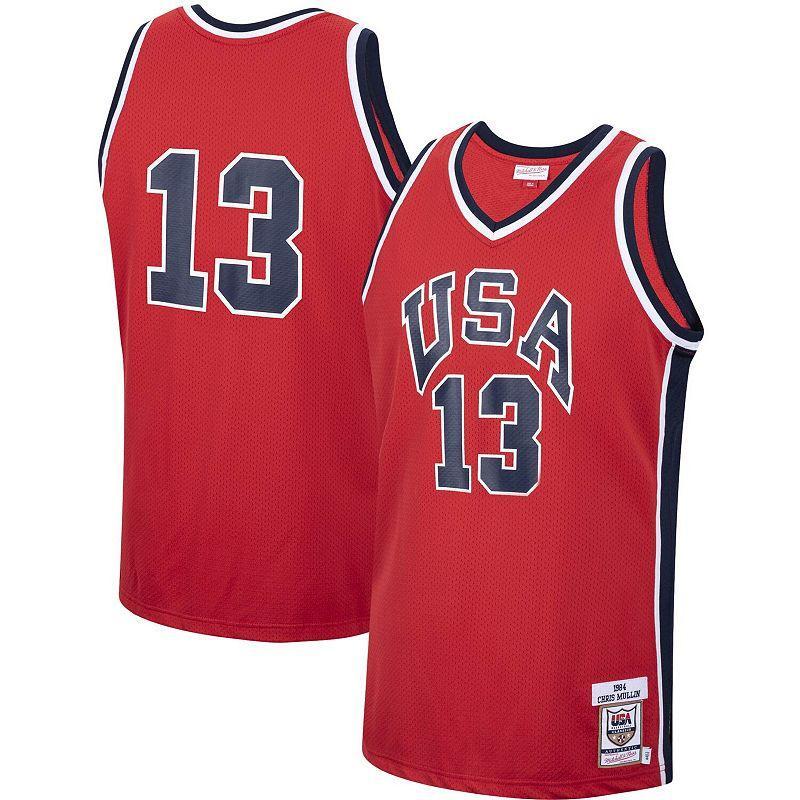 Men's Mitchell & Ness Chris Mullin Red USA Basketball Authentic 1984 Jersey, Size: Medium, Usa Red Product Image