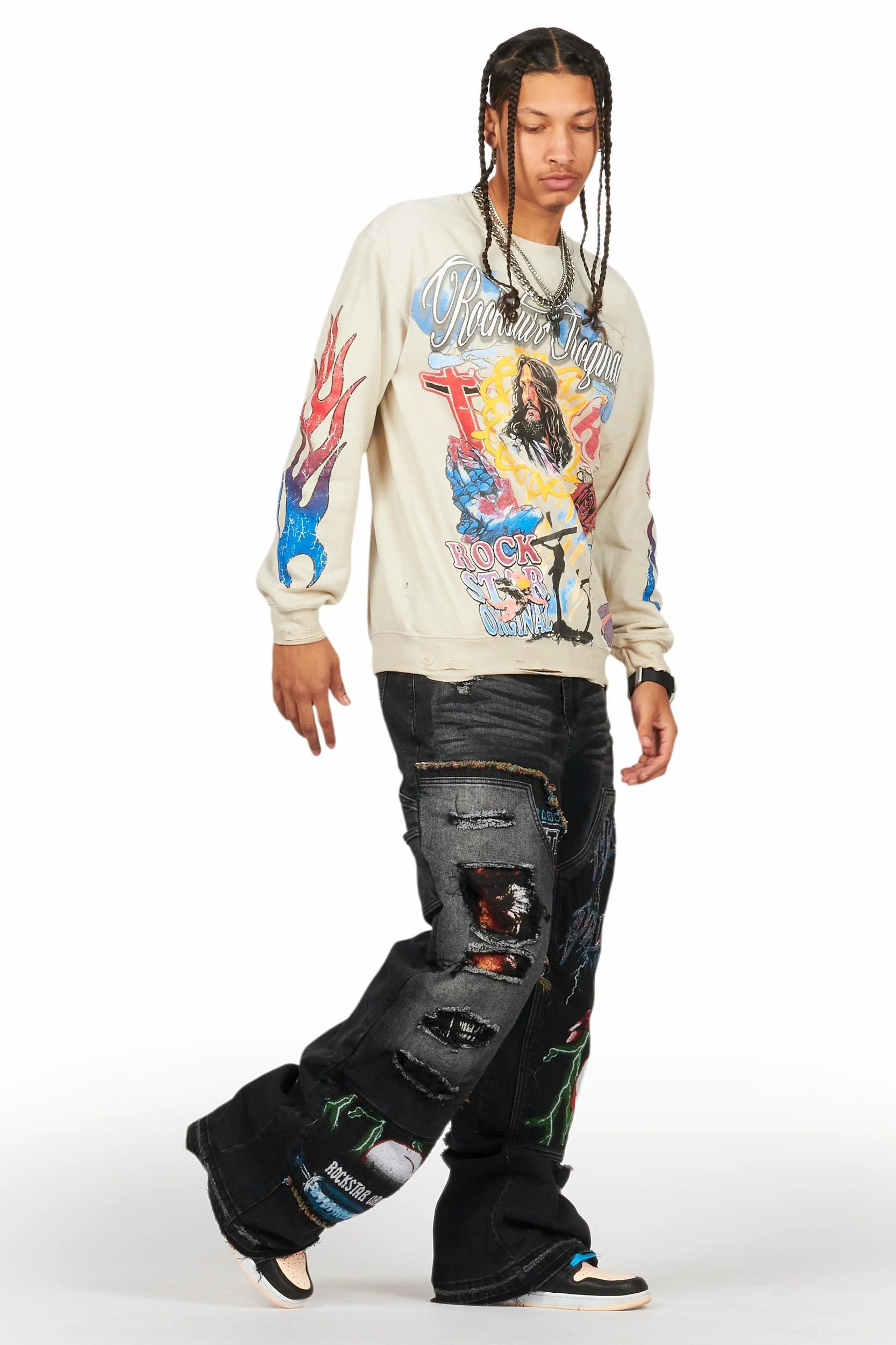 Yanis Black Baggy Fit Jean Male Product Image