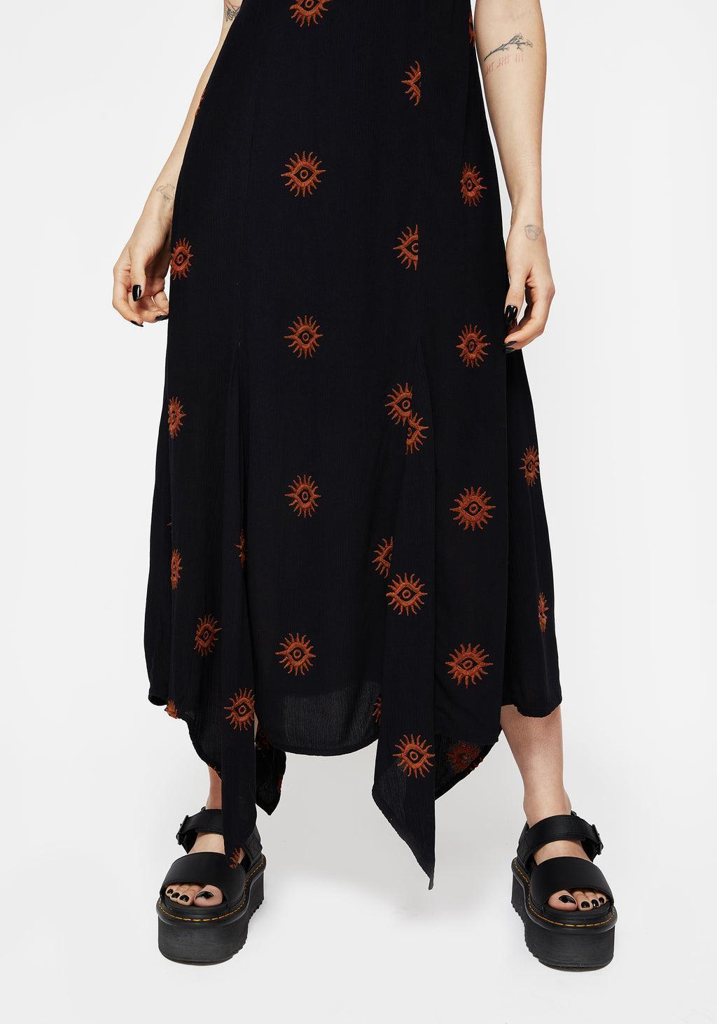 Solstice Embroidered Cami Hanky Hem Midaxi Dress Product Image