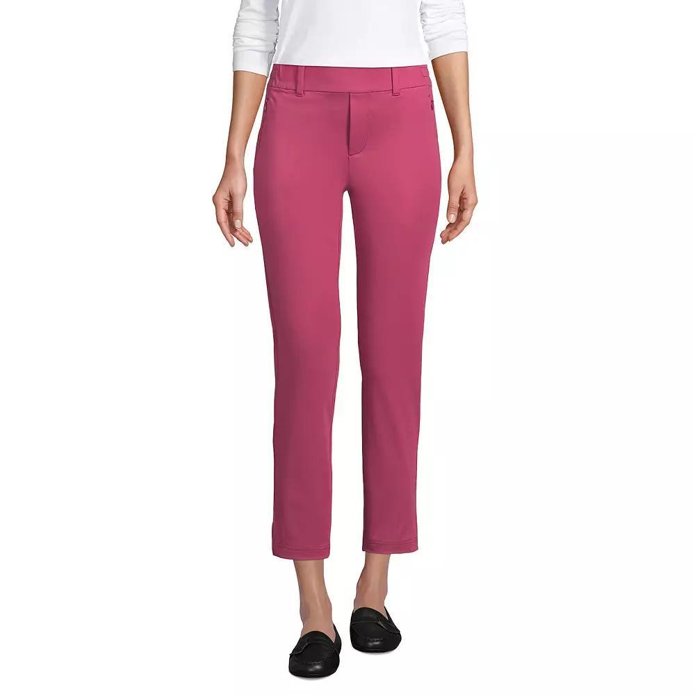 Women's Lands' End Flex Mid Rise Pull On Crop Pants, Size: XL, Deep  Blue Product Image