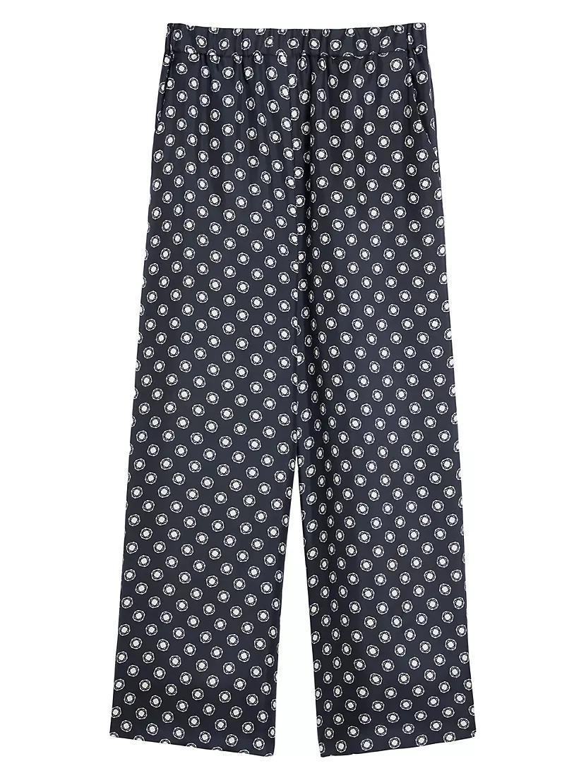 Vik Medallion-Print Silk Wide-Leg Pants Product Image