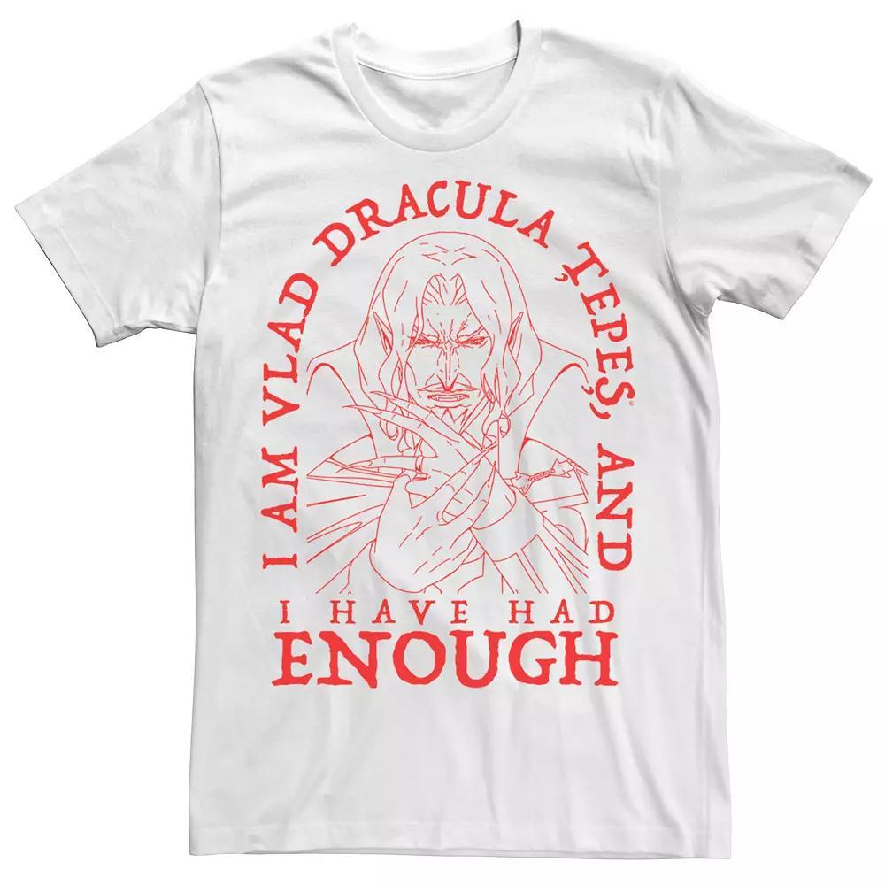 Men's Netflix Castlevania I Am Dracula And I Have Had Enough Tee, Size: XXL, White Product Image