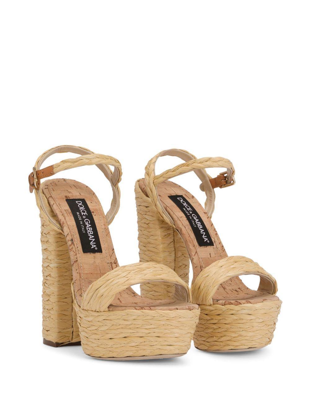 145mm raffia platform sandals Product Image