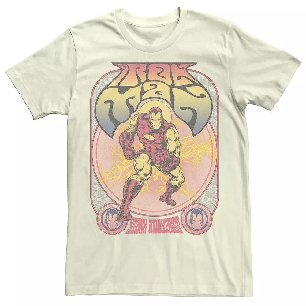 Men's Marvel Comics Retro Iron Man Stark Industries Tee, Size: Medium, Natural Product Image