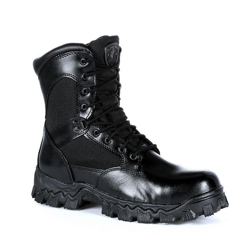 Rocky AlphaForce Men's Side-Zip Waterproof Work Boots, Size: 13 Wide, Black Product Image
