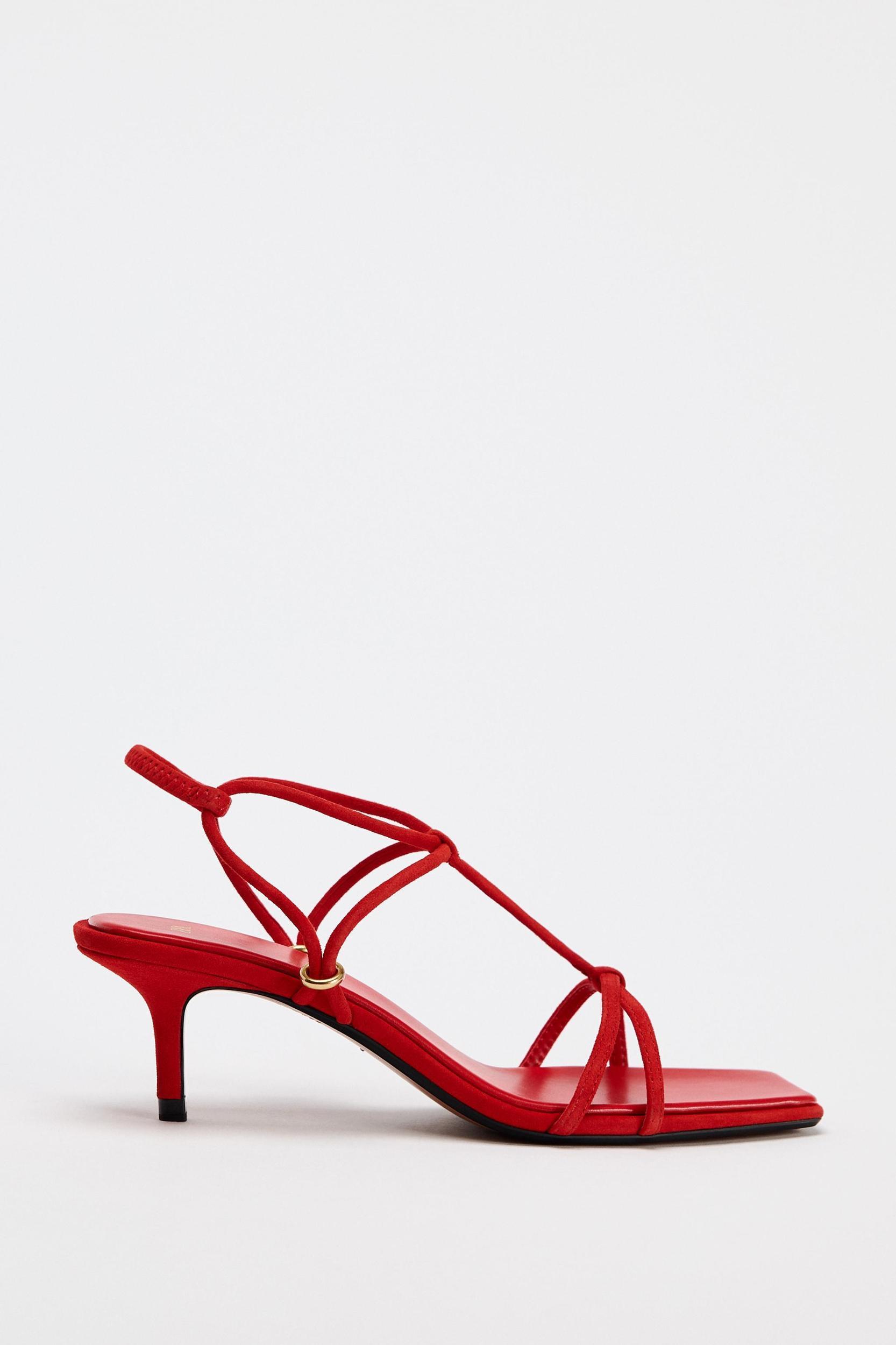 LEATHER SANDALS WITH STRAPS Product Image