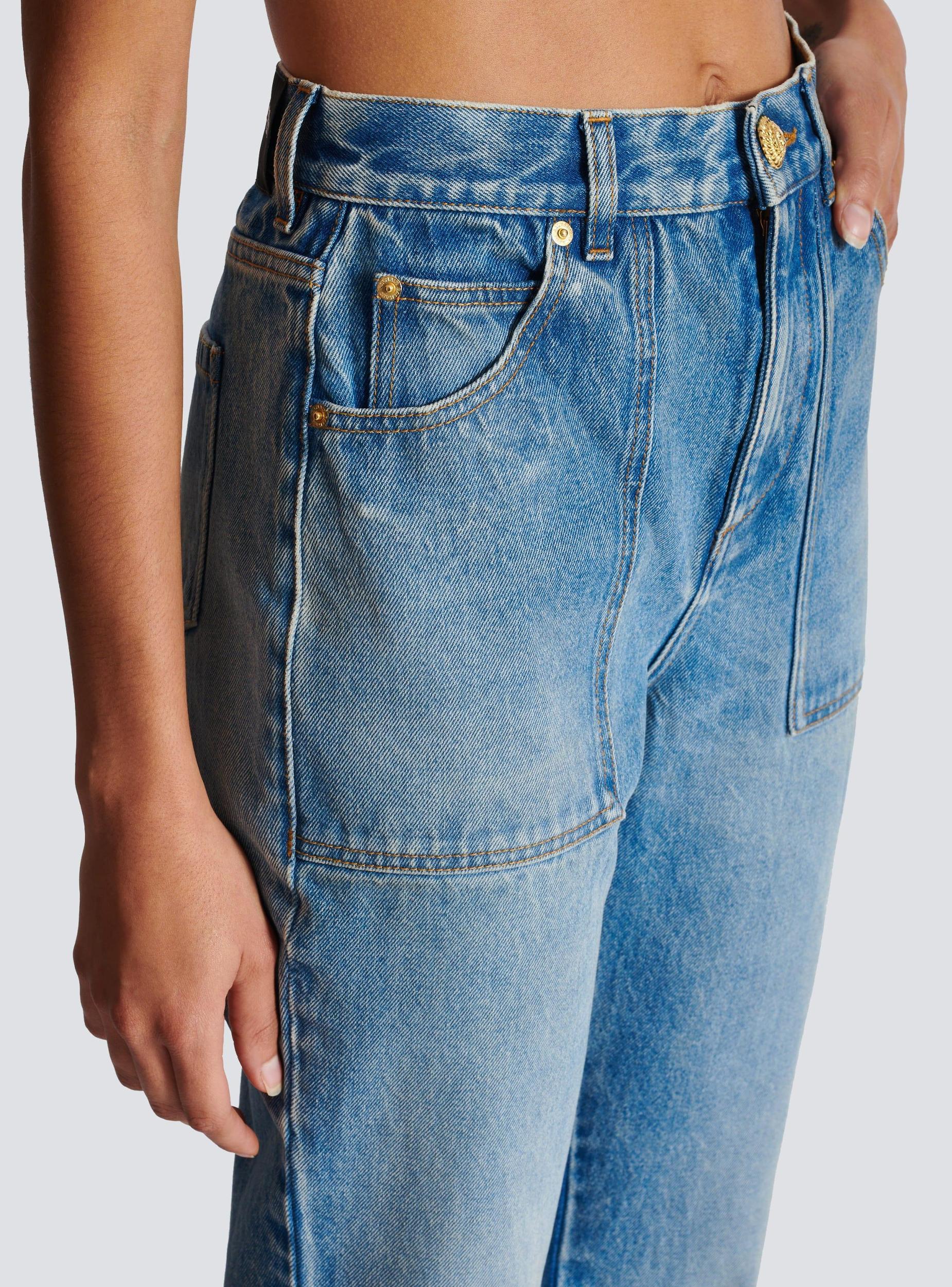 High-waisted flared denim jeans Product Image