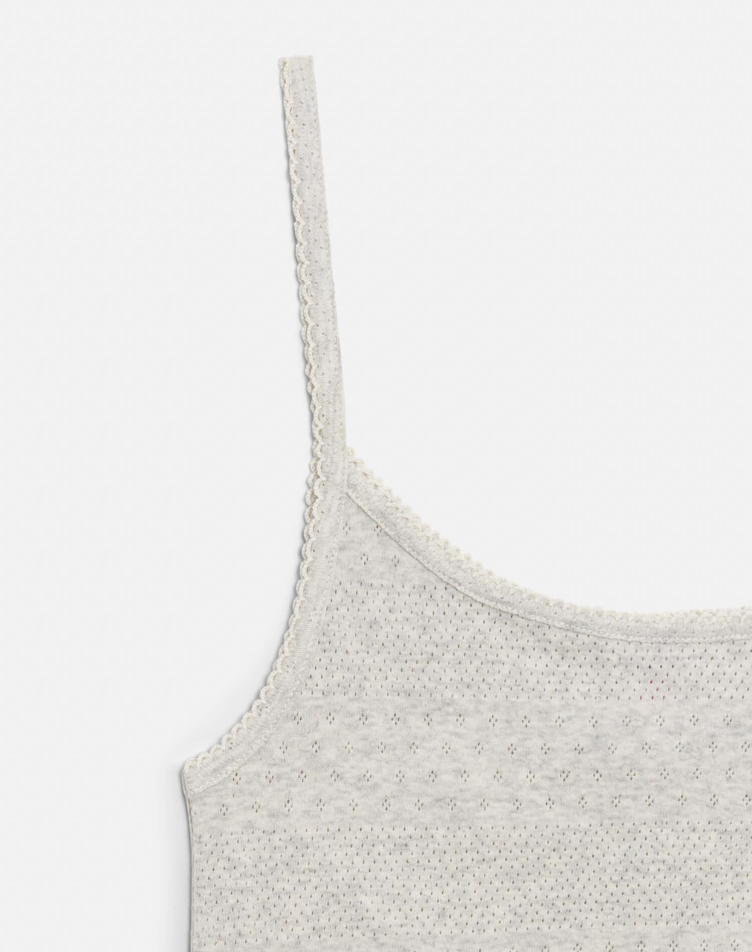 Hanes Pointelle Jolie Tank - Heather Grey Product Image