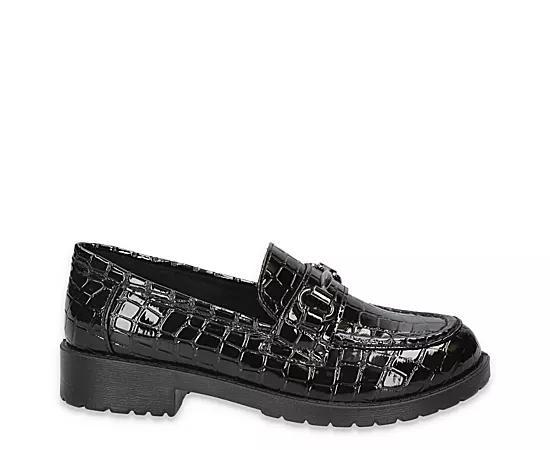 Easy Street Witney Comfort Women's Loafers, Size: 7, Black Croco Product Image