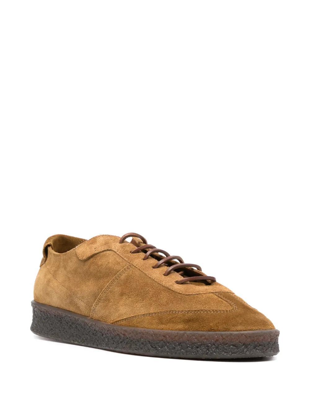 logo-embossed suede Derby shoes Product Image