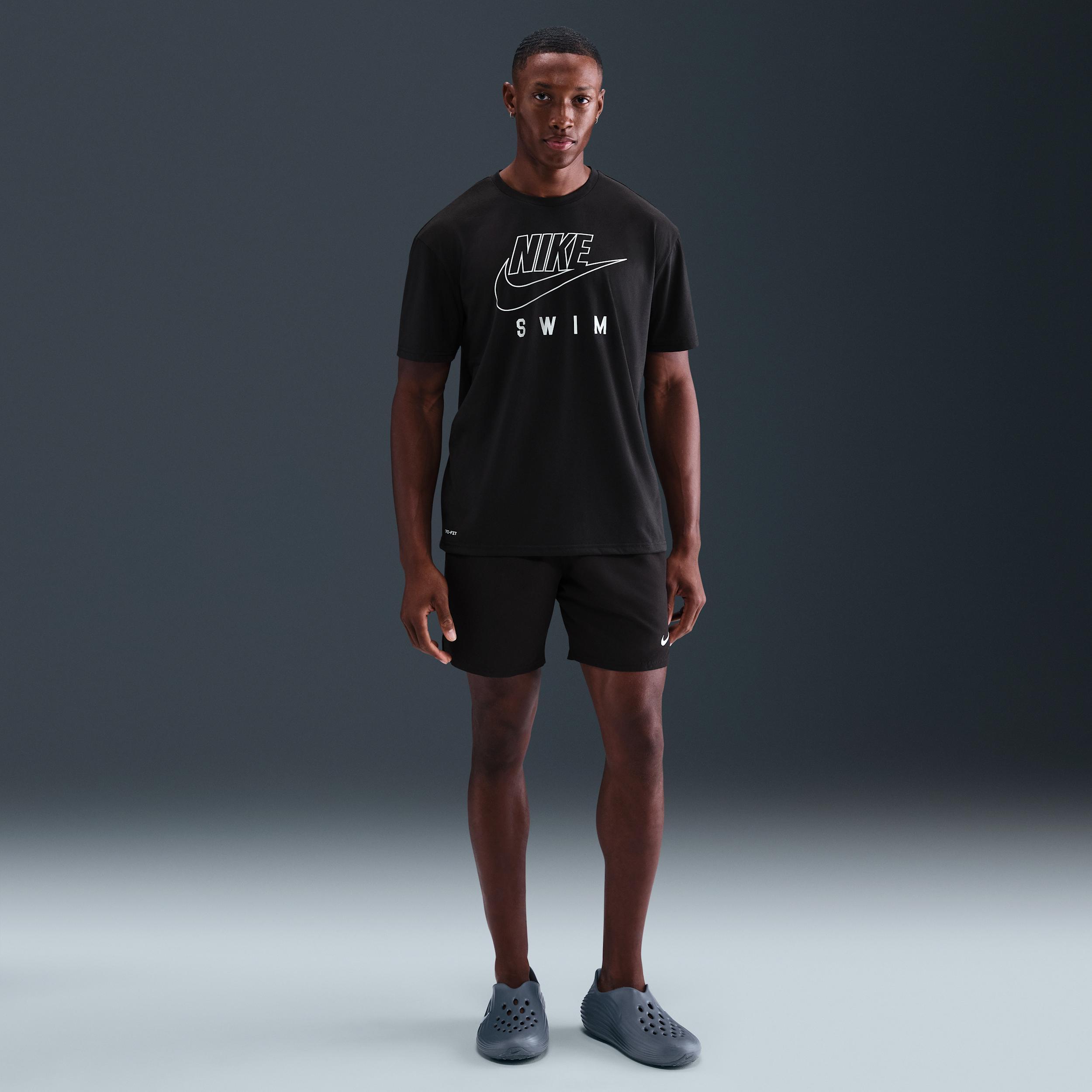 Nike Swim Swoosh Hydroguard Men's Short-Sleeve Top Product Image