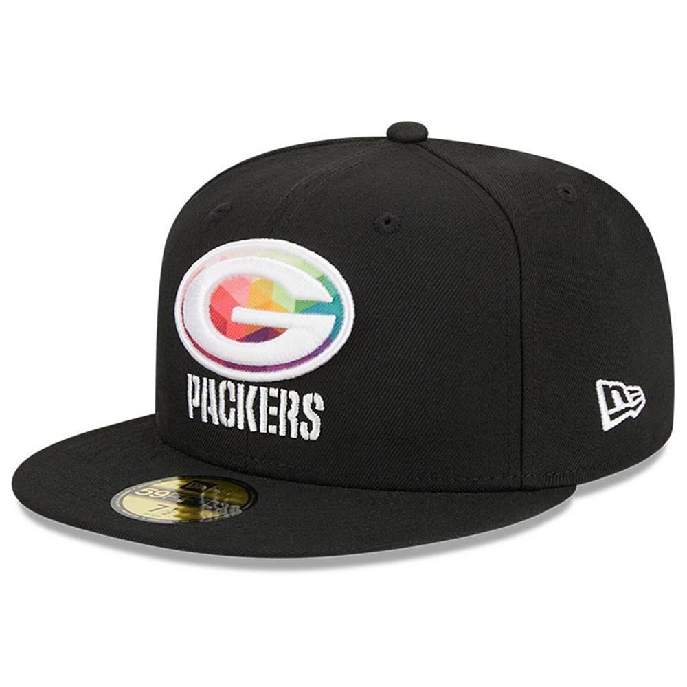 Men's New Era  Black Green Bay Packers 2023 NFL Crucial Catch 59FIFTY Fitted Hat, Size: 7 Product Image