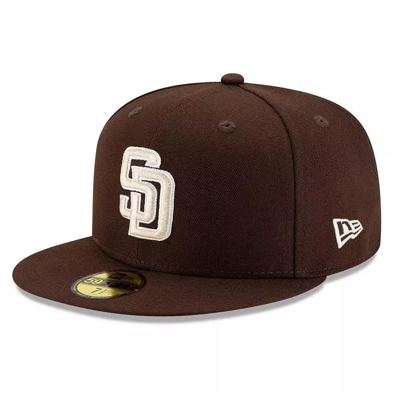 Men's New Era Brown San Diego Padres 2020 Authentic Collection On-Field 59FIFTY Fitted Hat, Size: 7 3/8 Product Image