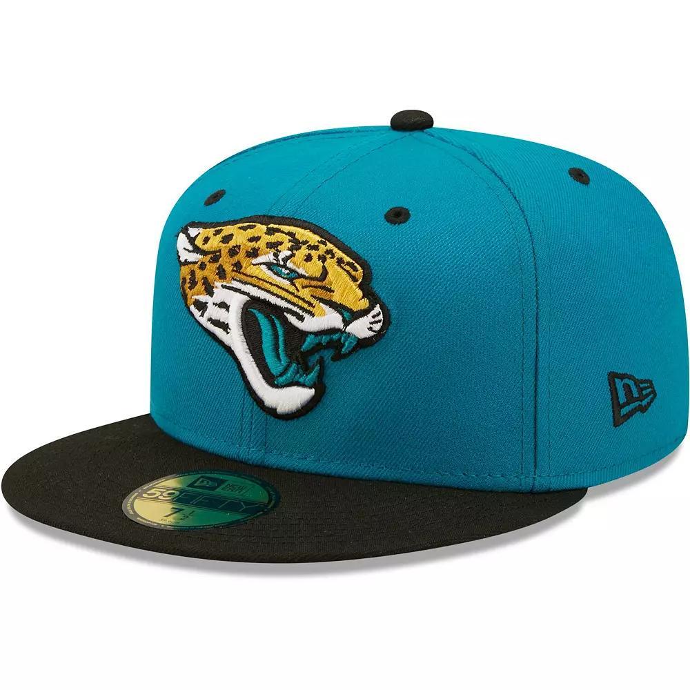 Men's New Era Teal/Black Jacksonville Jaguars Flipside 59FIFTY Fitted Hat, Size: 7 3/8, Blue Product Image