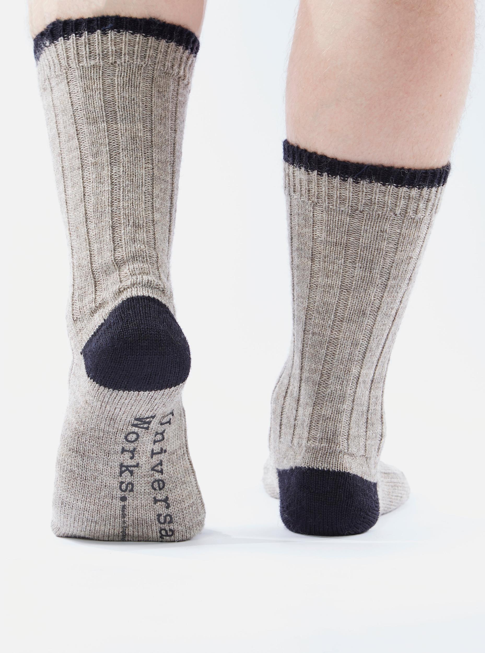 Universal Works Hike Sock In Stone Wool Product Image