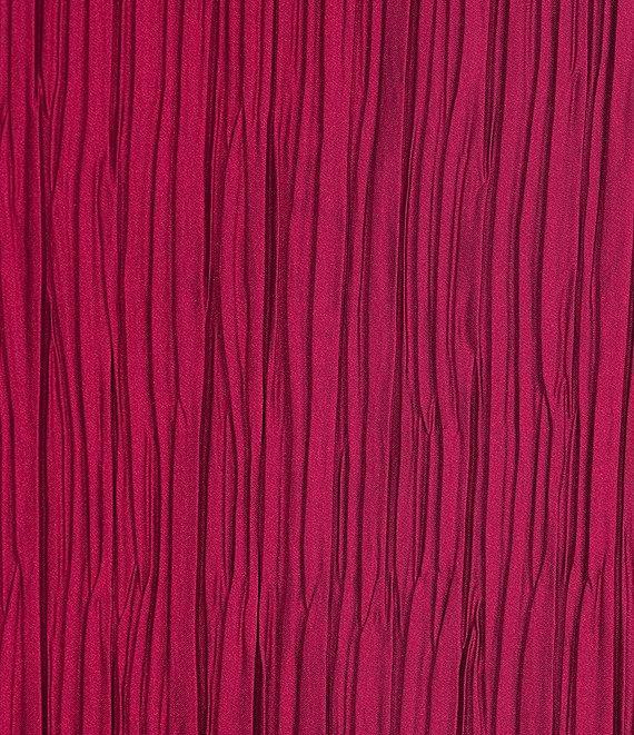 Caroline Rose Plisse Knit Scoop Neck 3/4 Sleeve A-Line Dress Product Image
