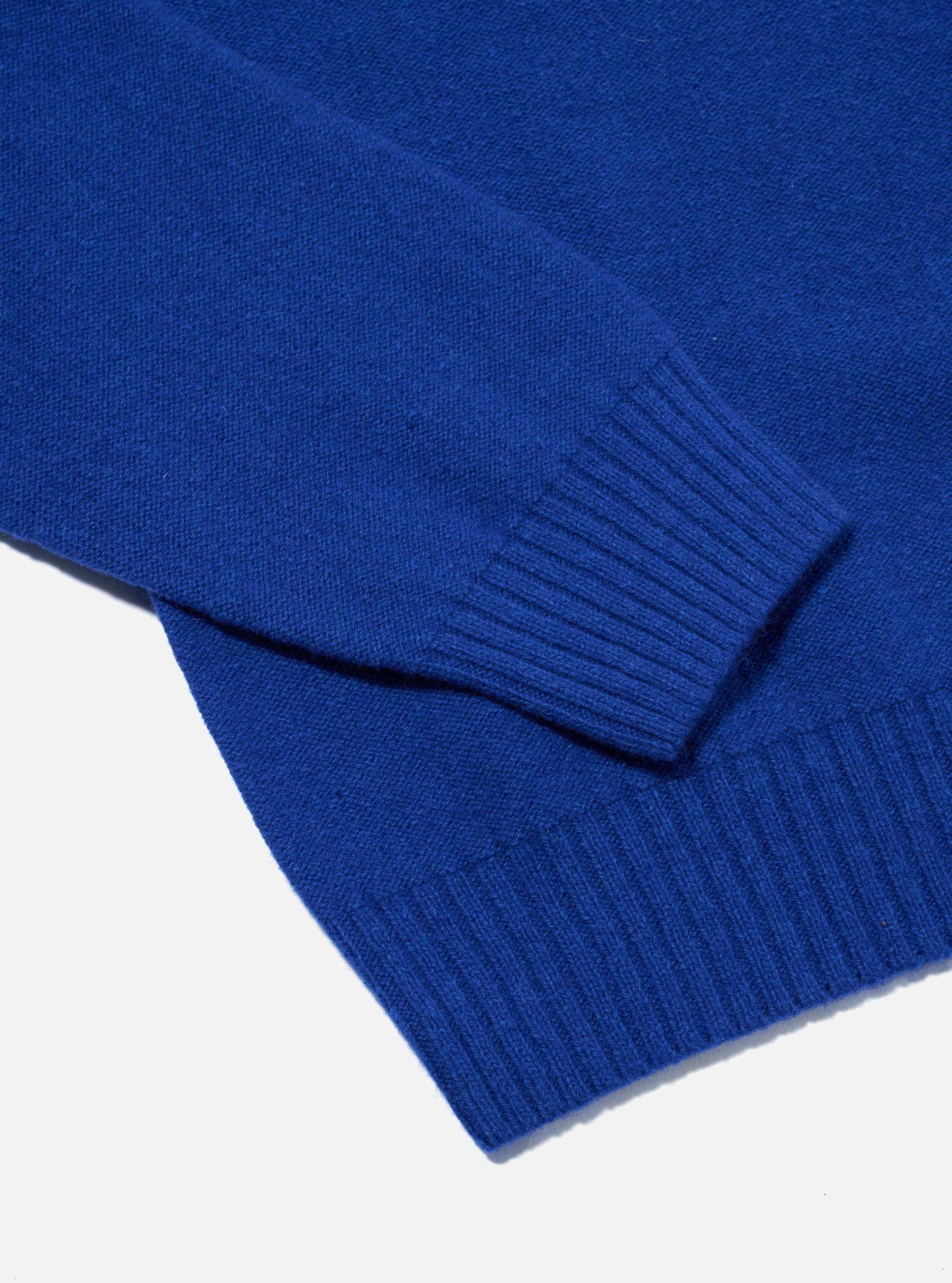 Universal Works Seamless Crew in Bold Blue Coast Knit Product Image