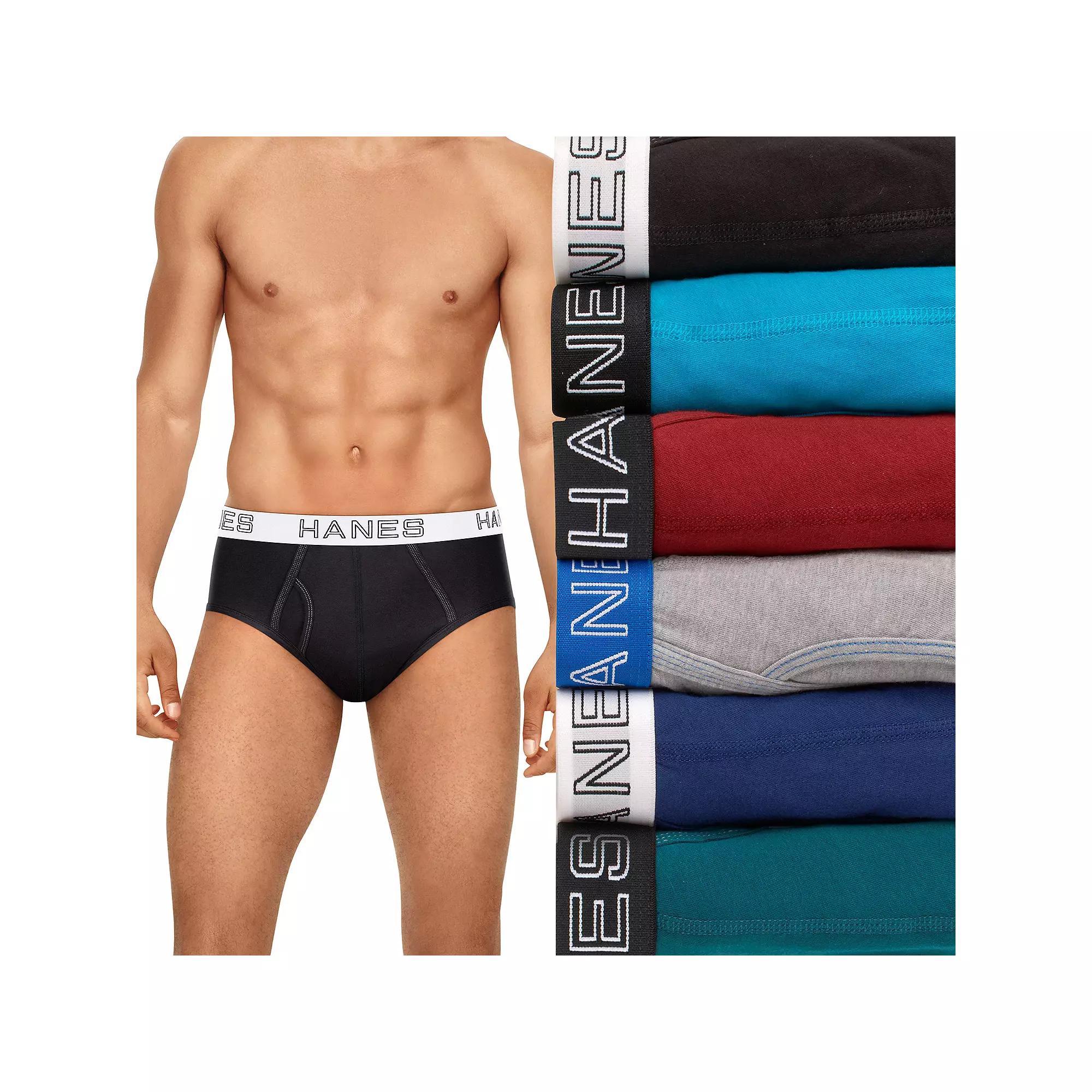Hanes Ultimate 6-Pack Men's Stretch Briefs, Size: Large, Blue Grey Black Product Image