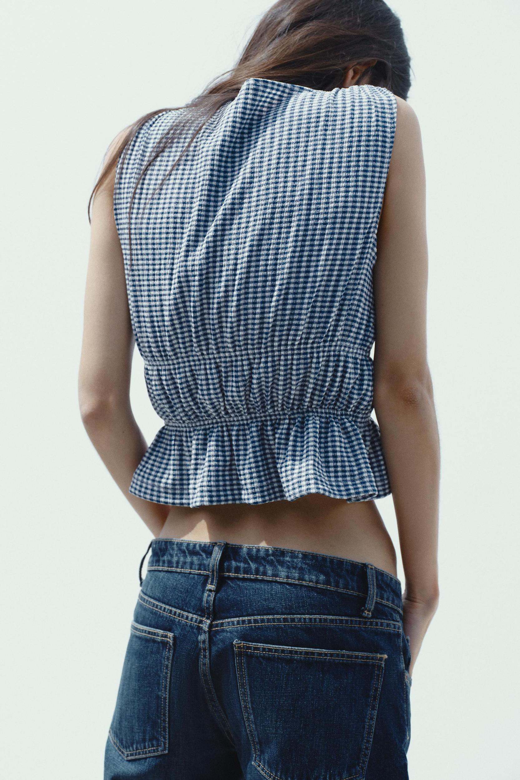 GINGHAM TIE TOP Product Image