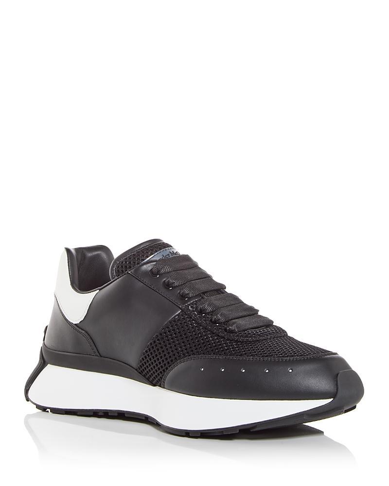 Mens Sprint Leather and Mesh Low-Top Sneakers Product Image