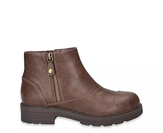Aliah Easy Works by Easy Street Women's Slip Resistant Ankle Boots, Size: 9.5, Brown Product Image