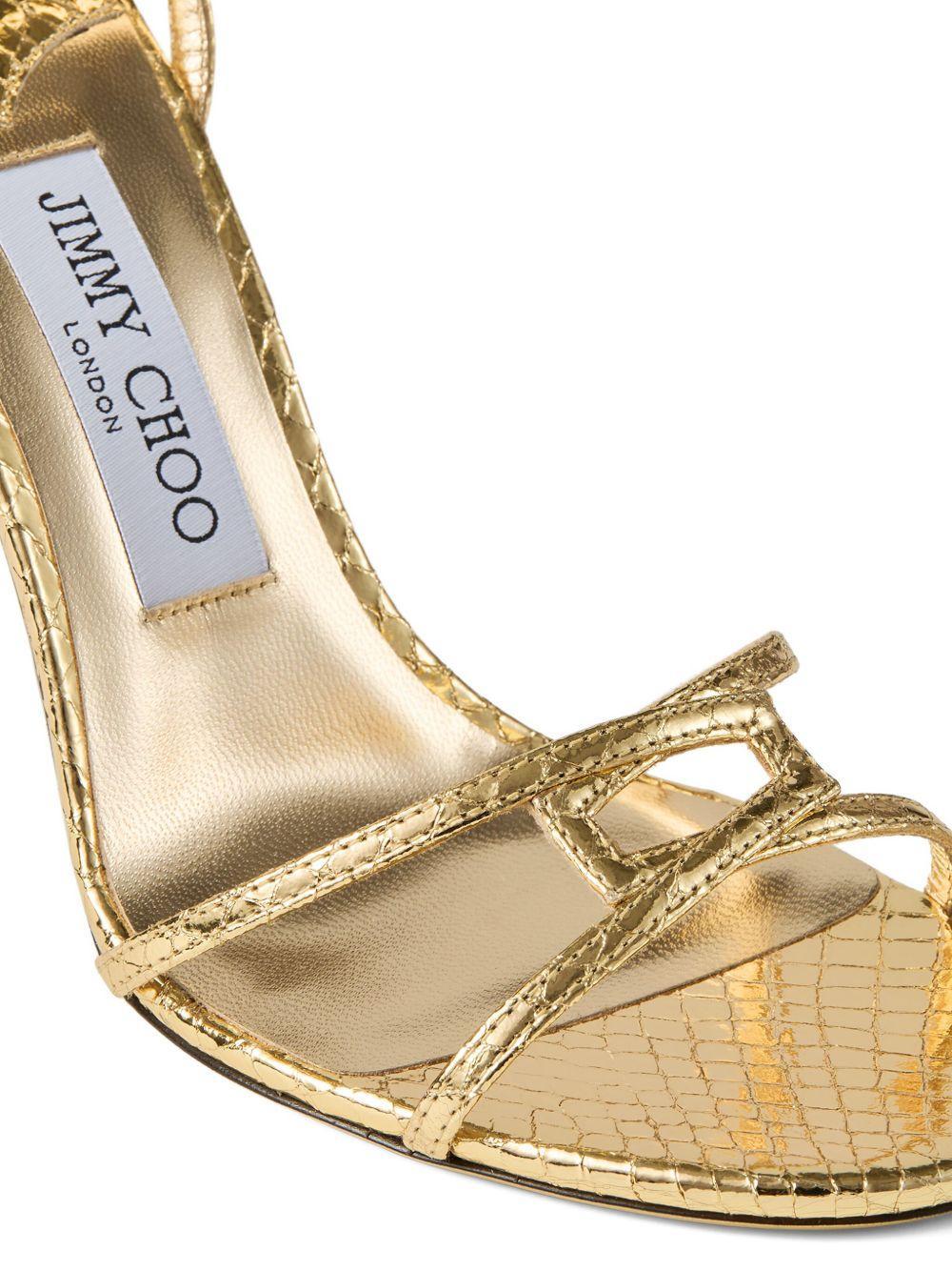 metallic heeled sandals Product Image