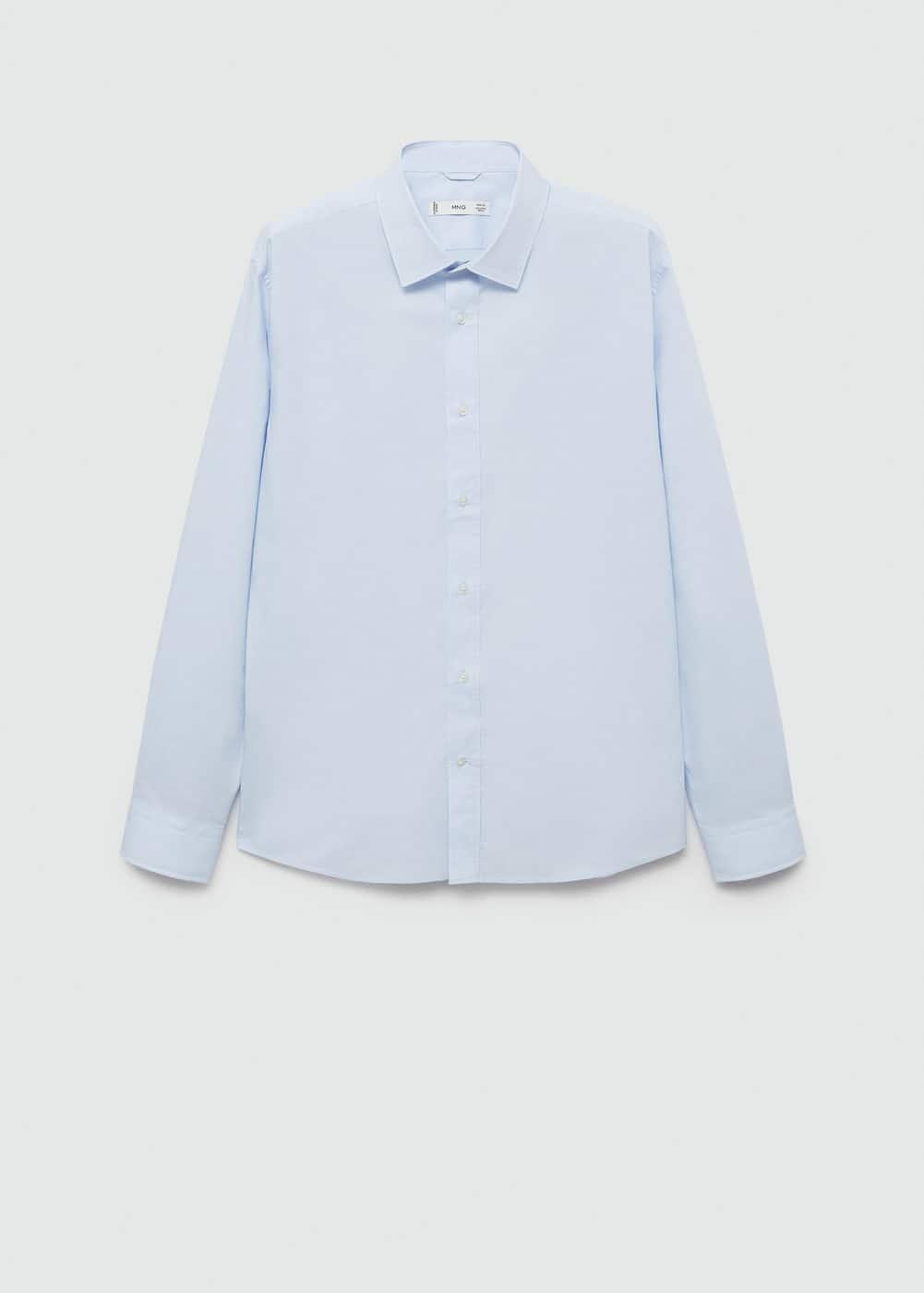 Regular-fit 100% cotton shirt - Men | MANGO USA Product Image