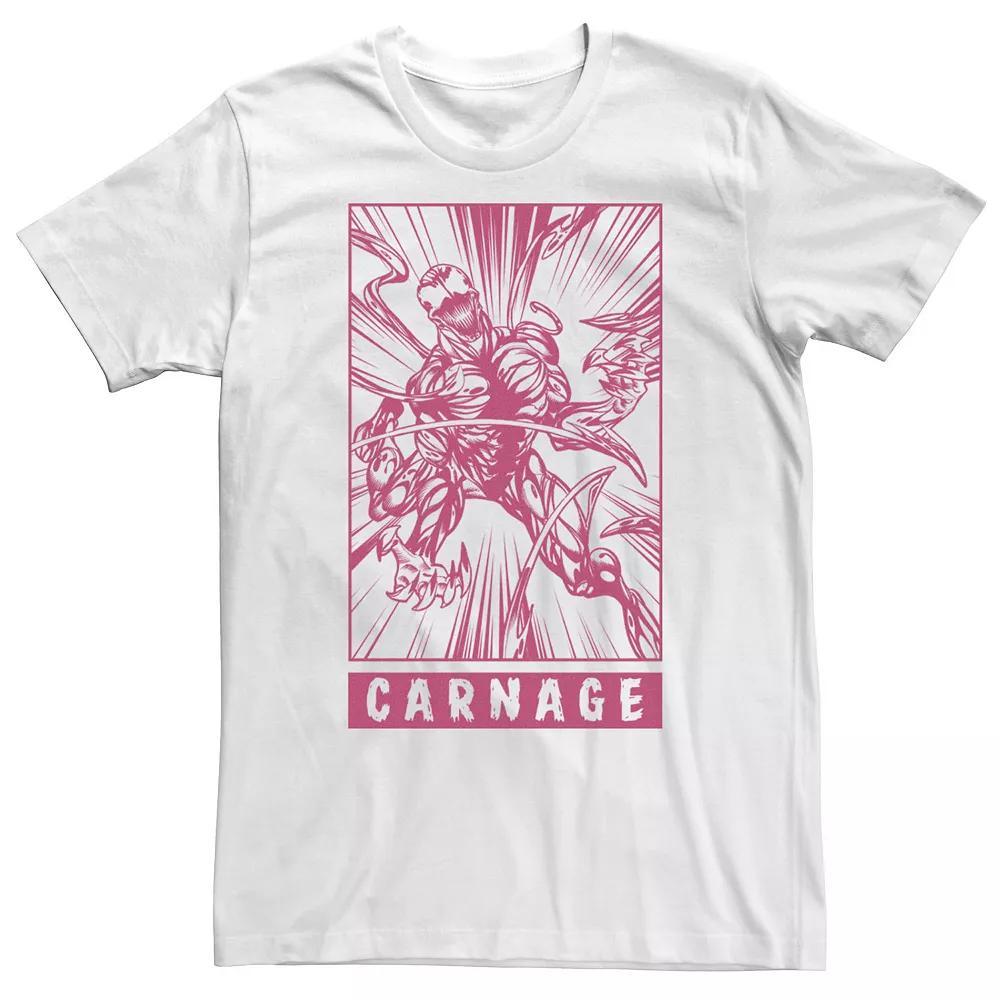 Big & Tall Marvel Venom Carnage Symbiote Comic Tee, Men's, Size: 3XL, White Product Image