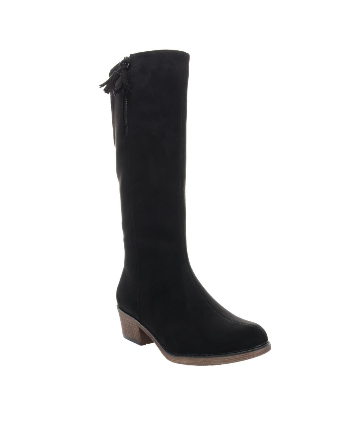 Propet Rider Women's Suede Knee-High Boots, Size: 7.5, Black Product Image