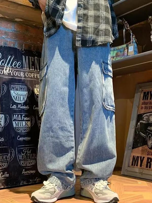 Men's Pocket Loose Jeans Product Image