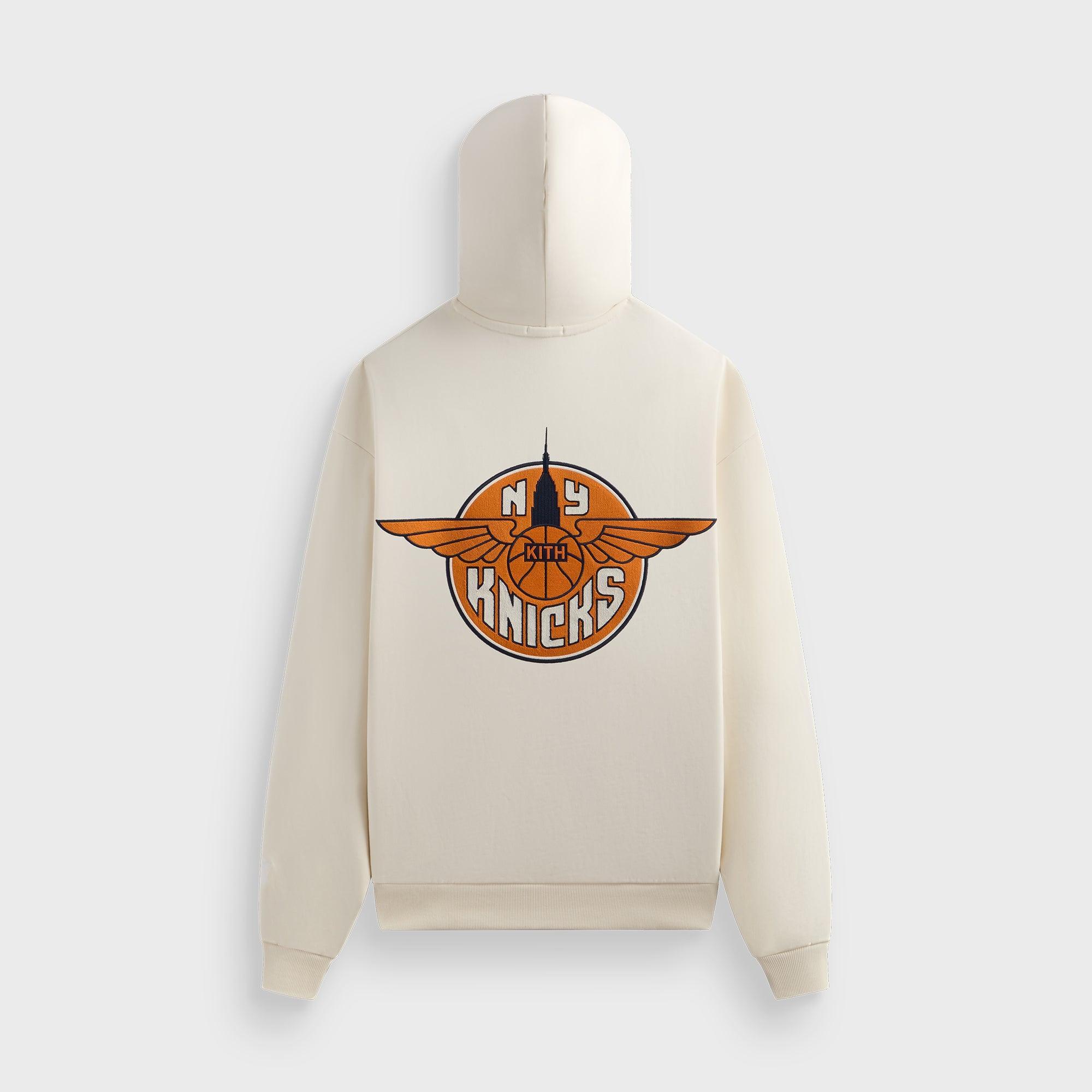 Kith for the New York Knicks Wingman Vintage Nelson Hoodie - Sandrift Male Product Image