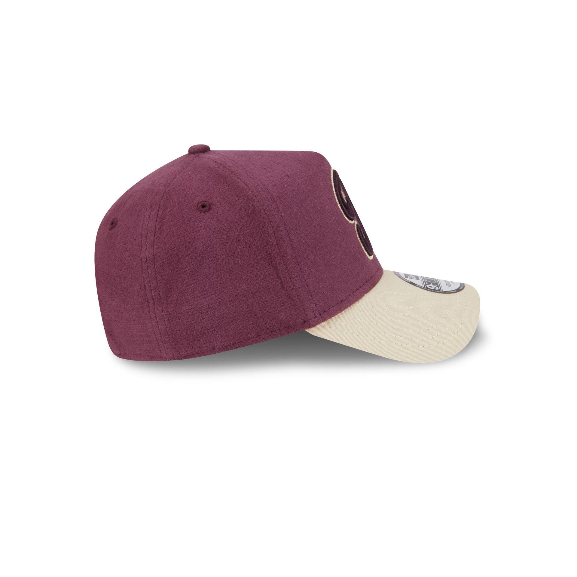 Chicago Bulls Moleskin Crown Navy 9FORTY A-Frame Snapback Hat Male Product Image