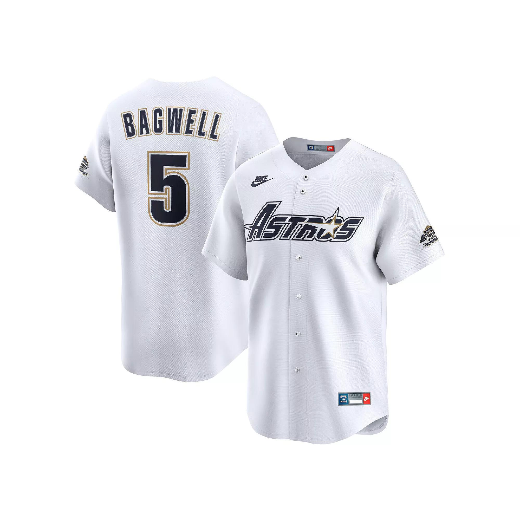 Men's Nike Jeff Bagwell White Houston Astros Throwback Cooperstown Collection Limited Jersey, Size: XL Product Image