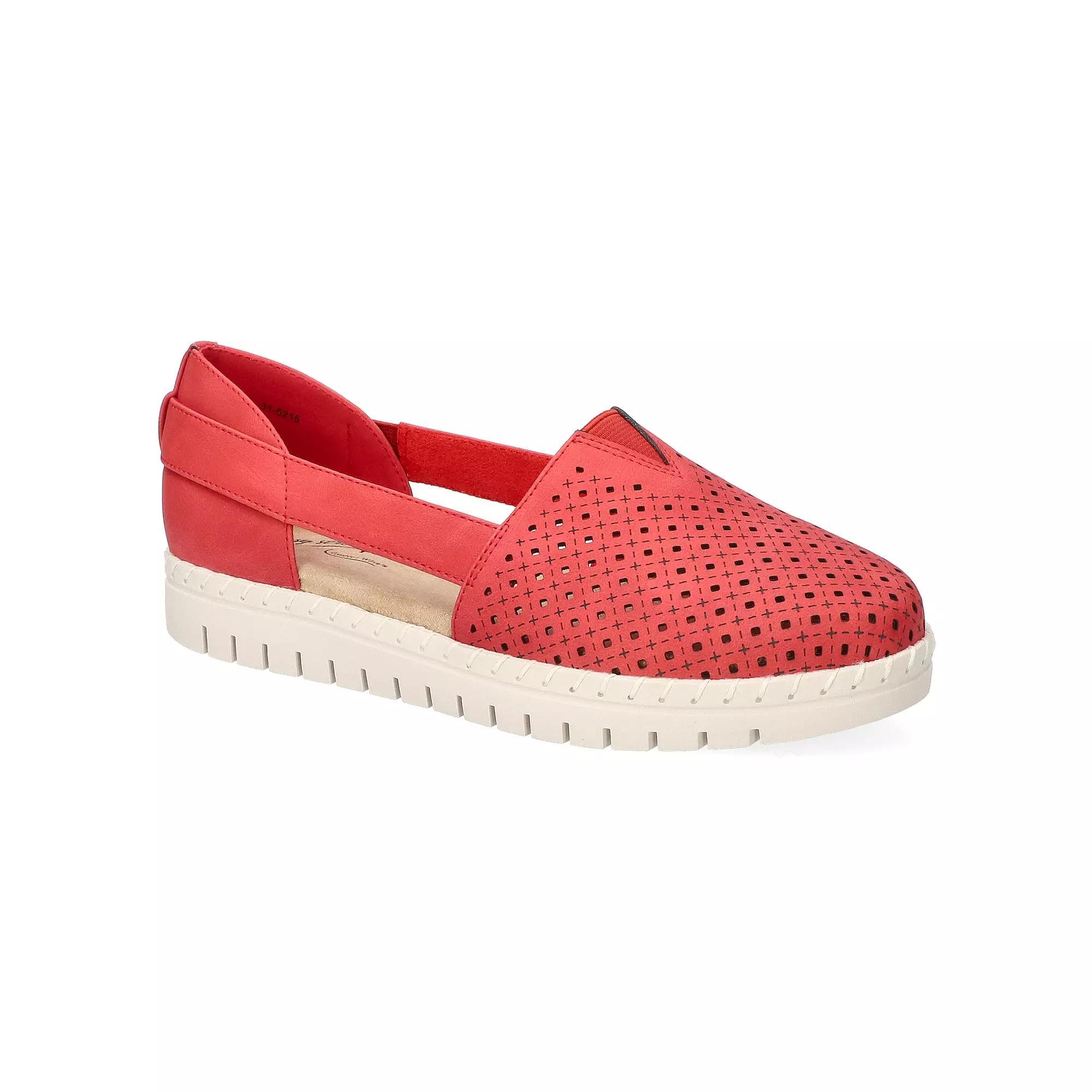 Easy Street Fedra Women's Slingback Comfort Flats, Size: 6 XW, Red Product Image