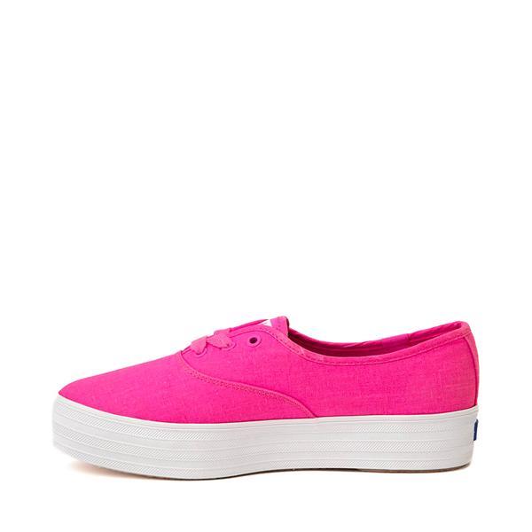 Keds Point Lace Up (Fuchsia Linen) Women's Shoes Product Image