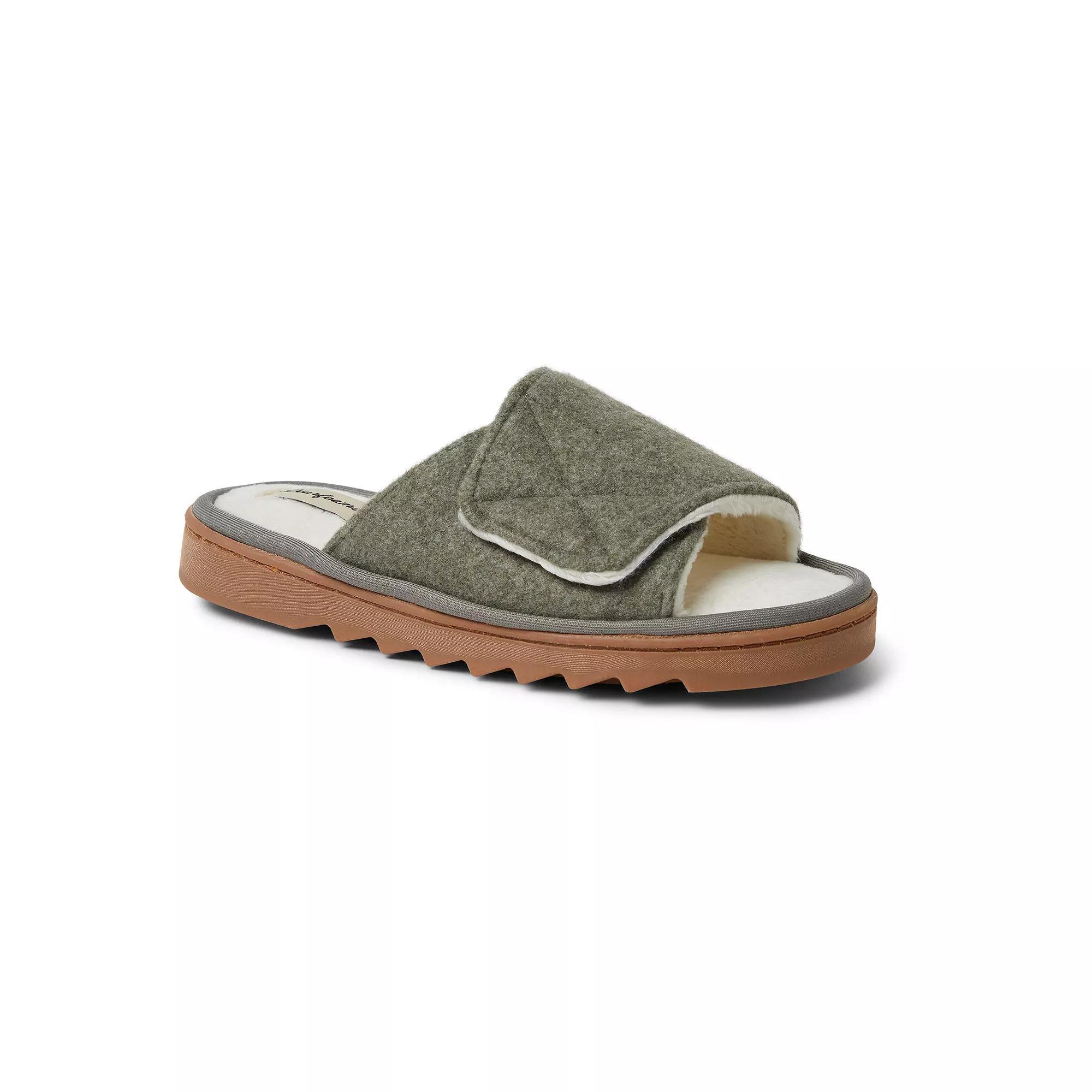 Dearfoams Norma Wool Blend Women's Slide Slippers, Size: XL, Light Grey Gray Product Image