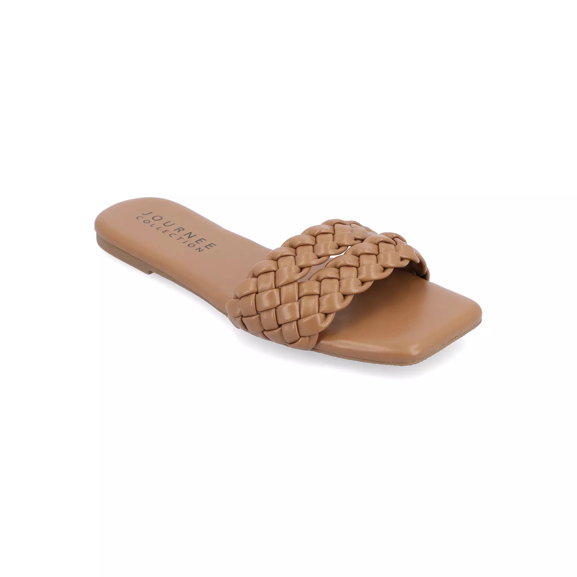 Journee Sawyerr Womens Braided Slide Sandals Product Image