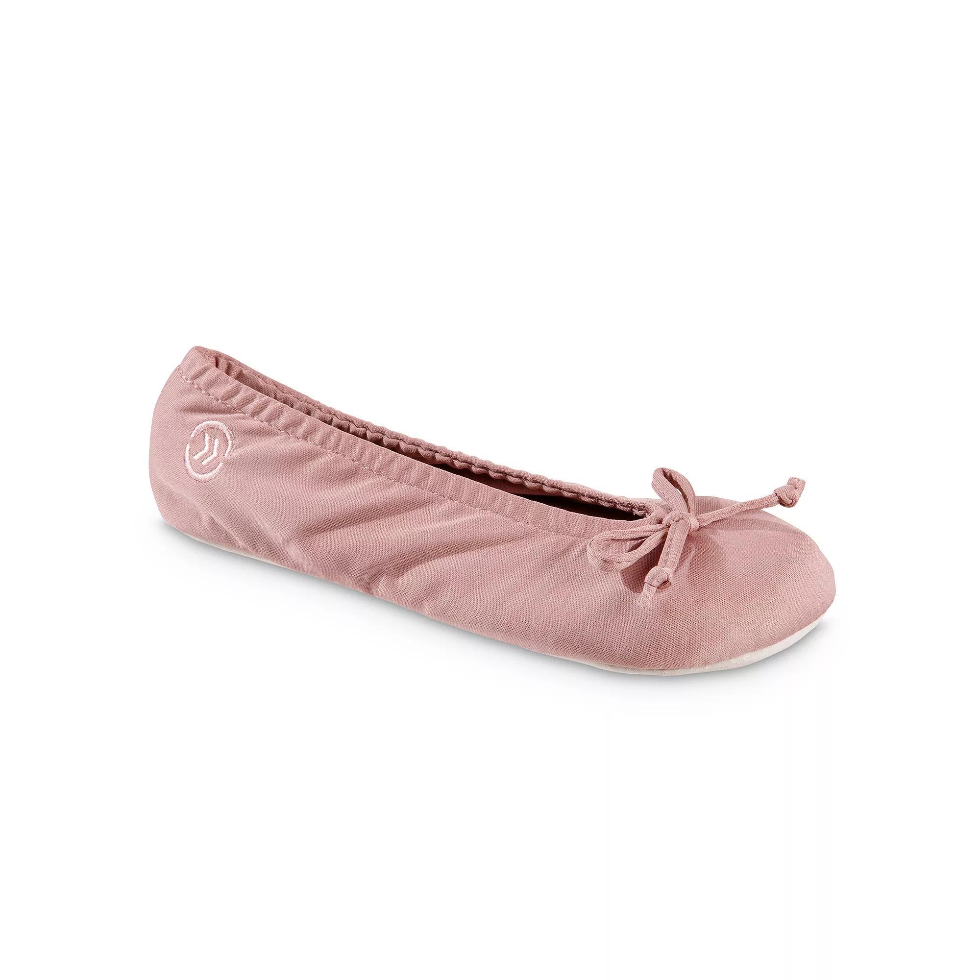 Isotoner Women's Classic Ballerina Slippers - Pink L Product Image