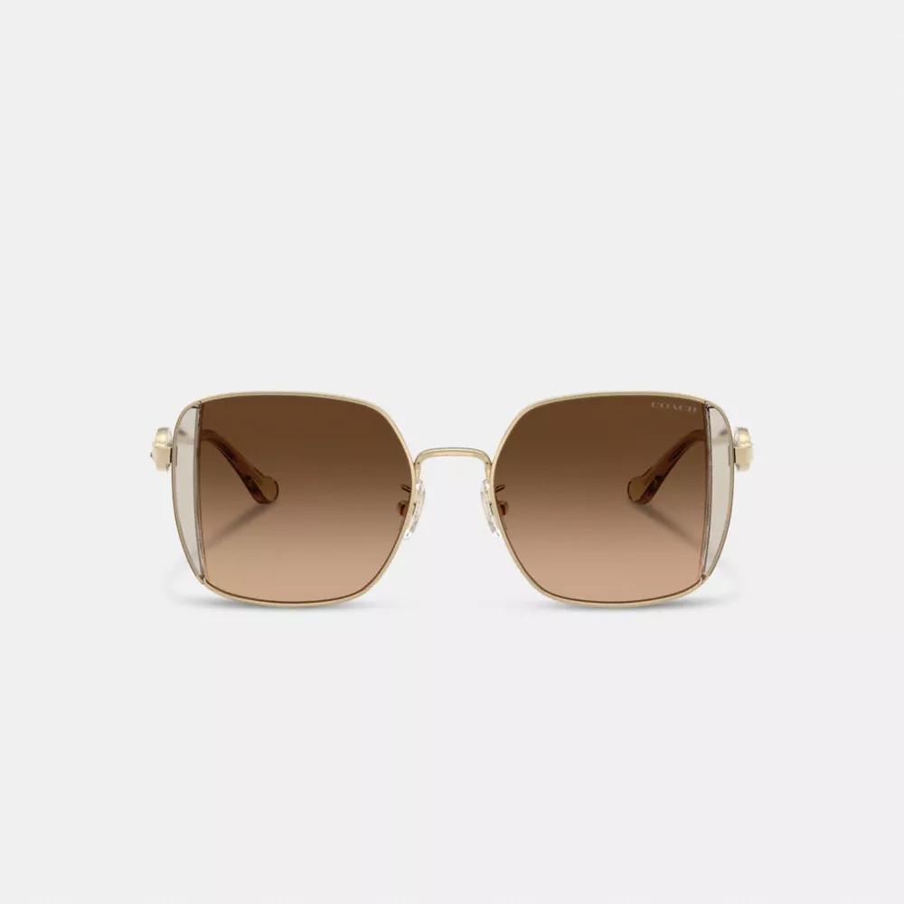 Horse And Carriage Metal Oversized Square Sunglasses Product Image