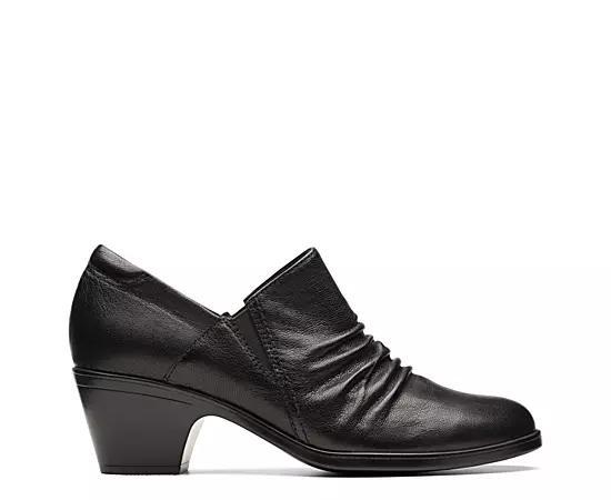 Clarks® Emily2 Cove Women's Leather Pumps, Size: 11 Wide, Black Product Image